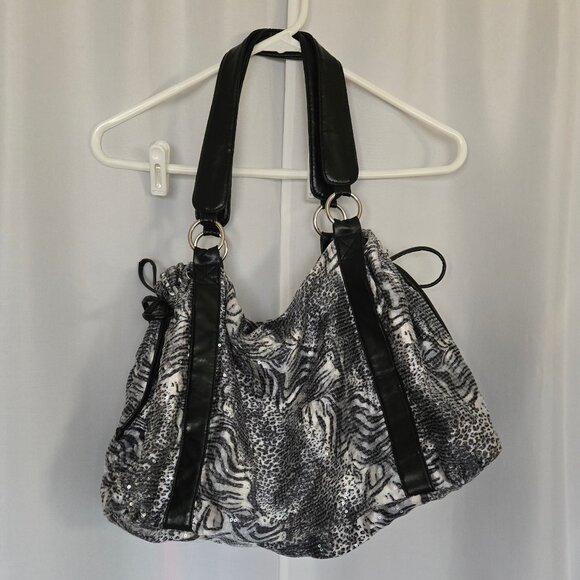 NWOT - Black & White sparkly bag - Picture 1 of 14